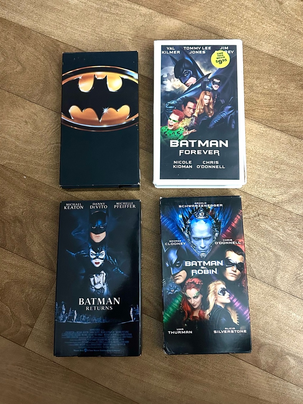 Lot of 4 Batman movie vhs tapes 1989-1997